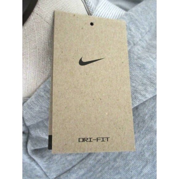 Nike Men's DRI-FIT Swoosh Graphic Fitness PO Hoodie Sweatshirt Grey Black NWT - Picture 3 of 5